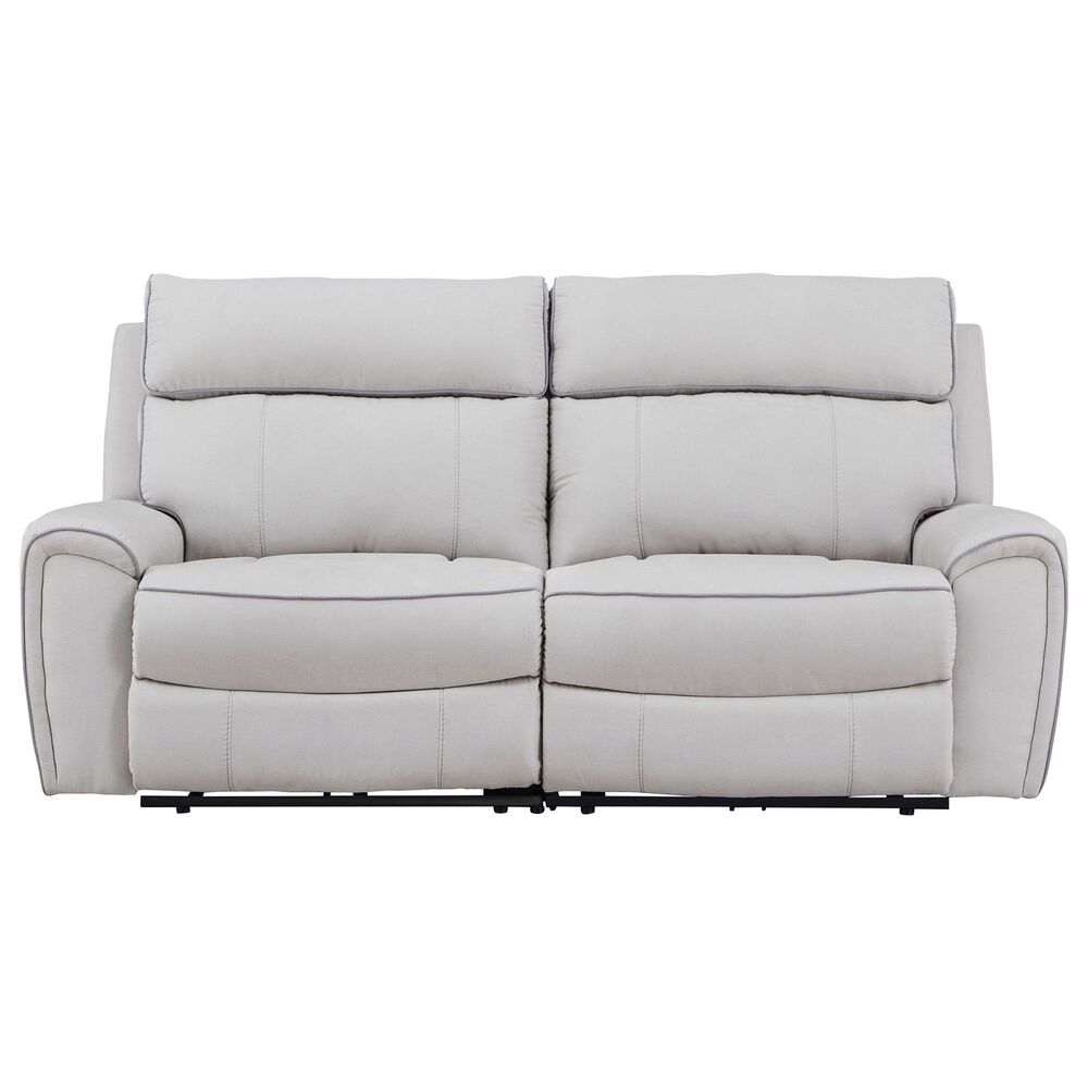 Ashley Social Pointe 2-Piece Power Symmetrical Reclining Loveseat in Pearl and Ash, , large