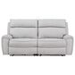 Ashley Social Pointe 2-Piece Power Symmetrical Reclining Loveseat in Pearl and Ash, , large