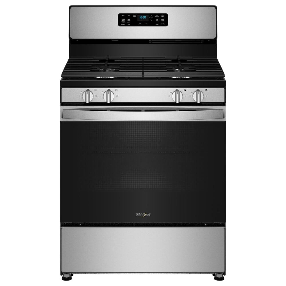 Whirlpool 5.1 Cu. Ft. Gas Range with Crispy Mode and Dishwasher Safe Grates in Stainless Steel, , large