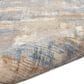 Nourison Rush 4" Round Blue and Beige Area Rug, , large