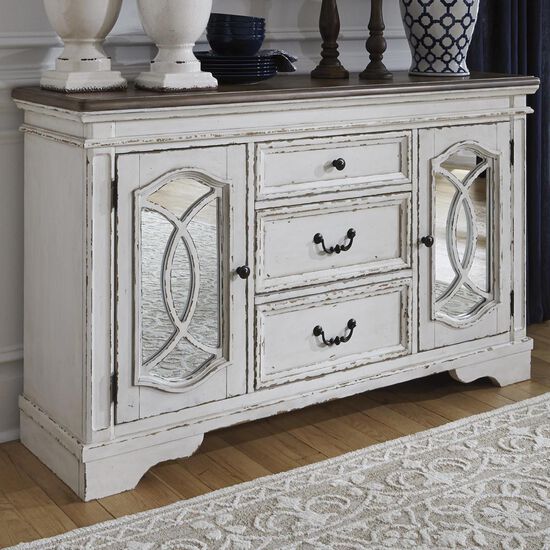 Ashley Realyn Dining Room Server in Chipped White