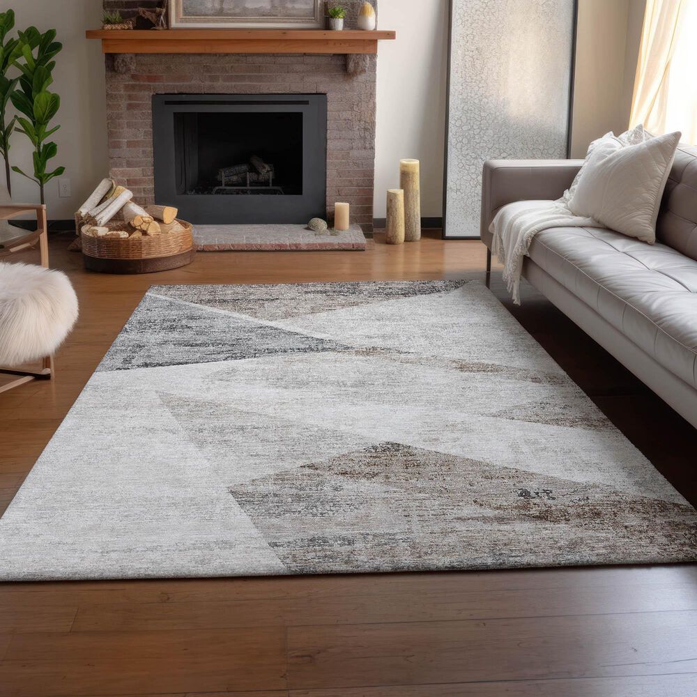 Dalyn Rug Company Neo NO11 10&#39; x 14&#39; Silver Area Rug, , large