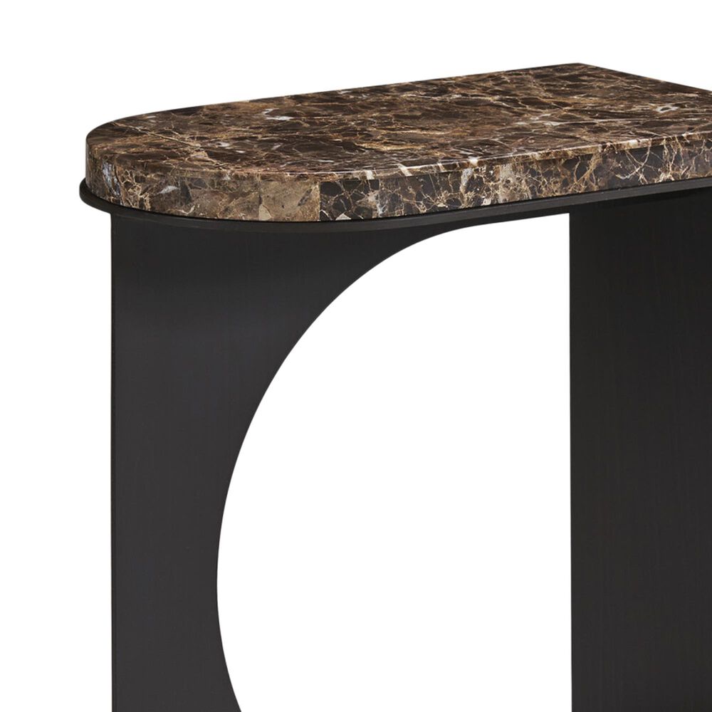 Lexington Furniture Zanzibar Novella Side Table in Dark Emperador and Dark Umber, , large