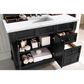 James Martin Vanities Brookfield 48" Single Bathroom Vanity in Antique Black with 3 cm Arctic Fall Solid Surface Top and Rectangle Sink, , large