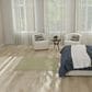 Nourison Courtyard Ivory and Green 4" Square Indoor/Outdoor Area Rug, , large