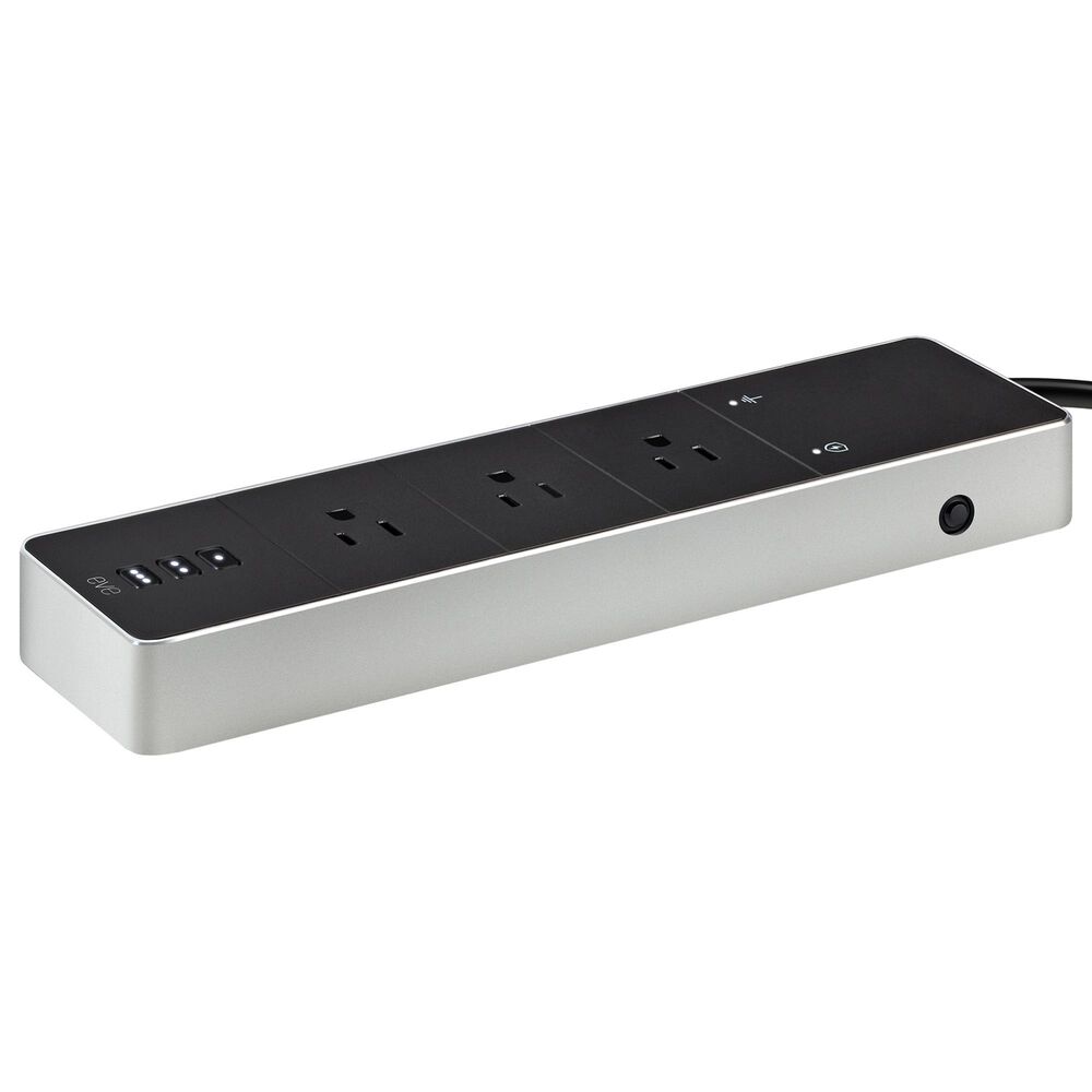 Eve Energy Strip Connected Triple Outlet in Black and Silver Shop NFM
