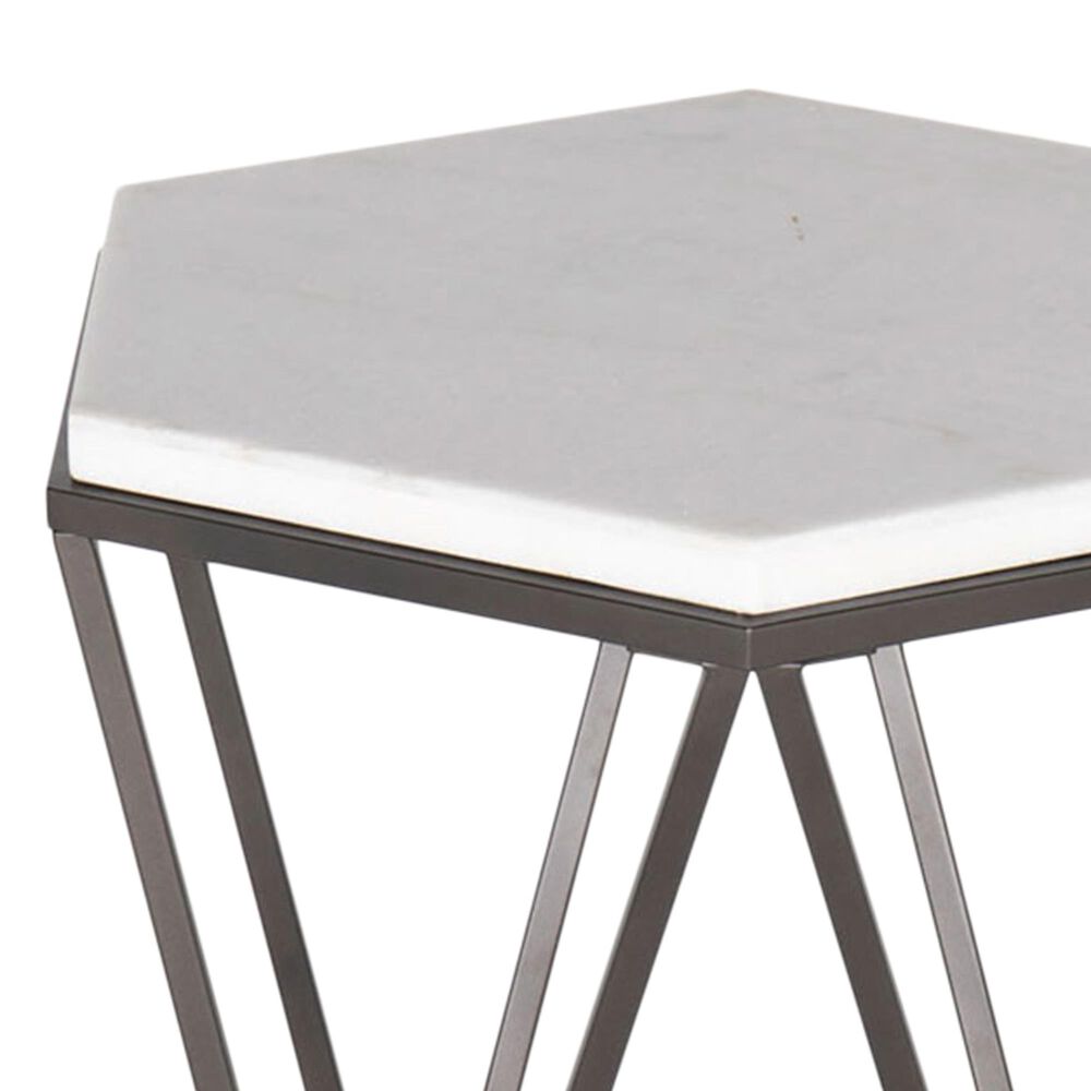Steve Silver Cara End Table in White, , large
