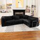 Jaxx Unsofa 2-Piece Modular Right Facing L-Shaped Sectional in Black, , large