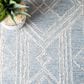 Safavieh Micro-Loop MLP173M 8" x 10" Light Blue and Ivory Area Rug, , large