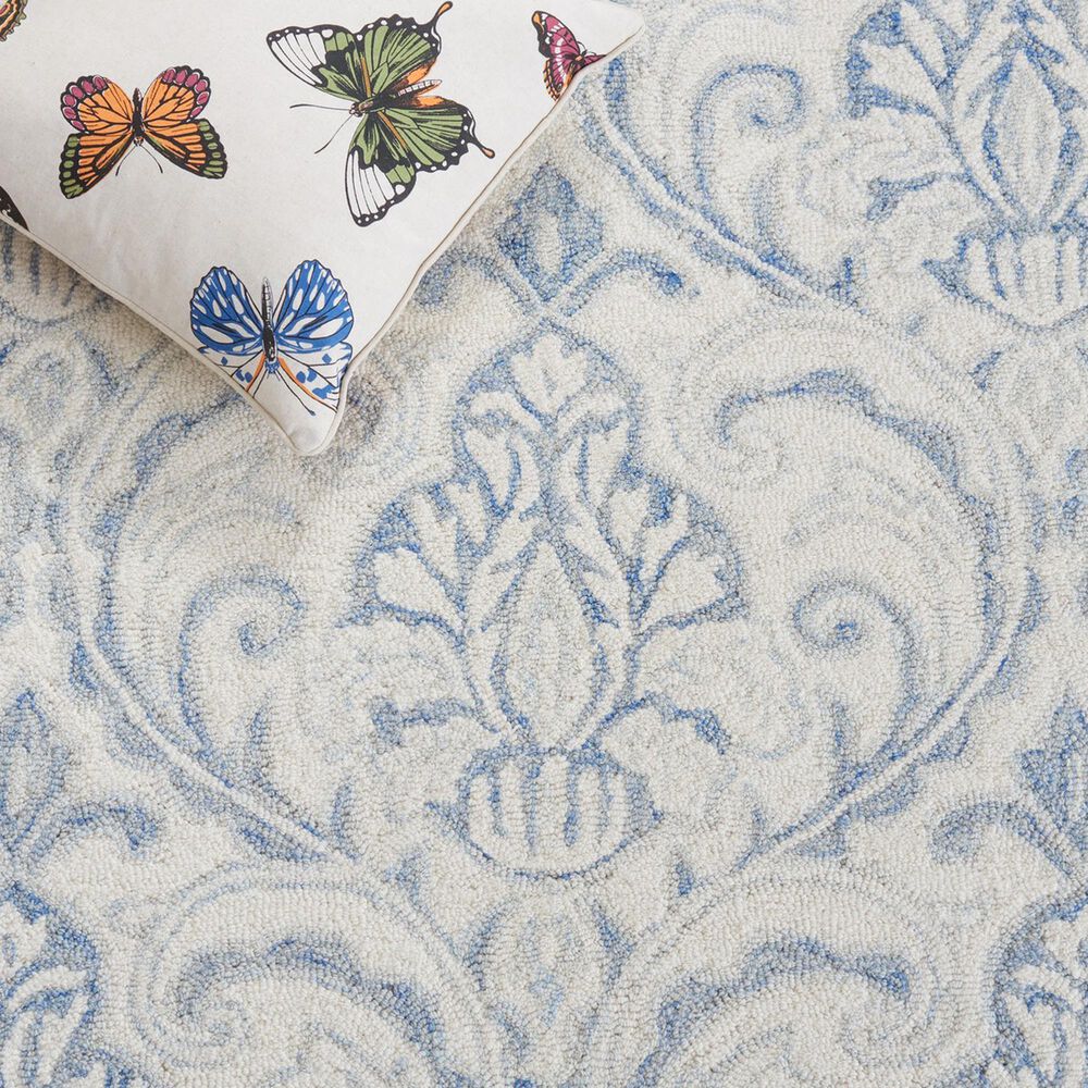 Safavieh Micro-Loop MLP532A 3&#39; x 5&#39; Ivory and Blue Area Rug, , large