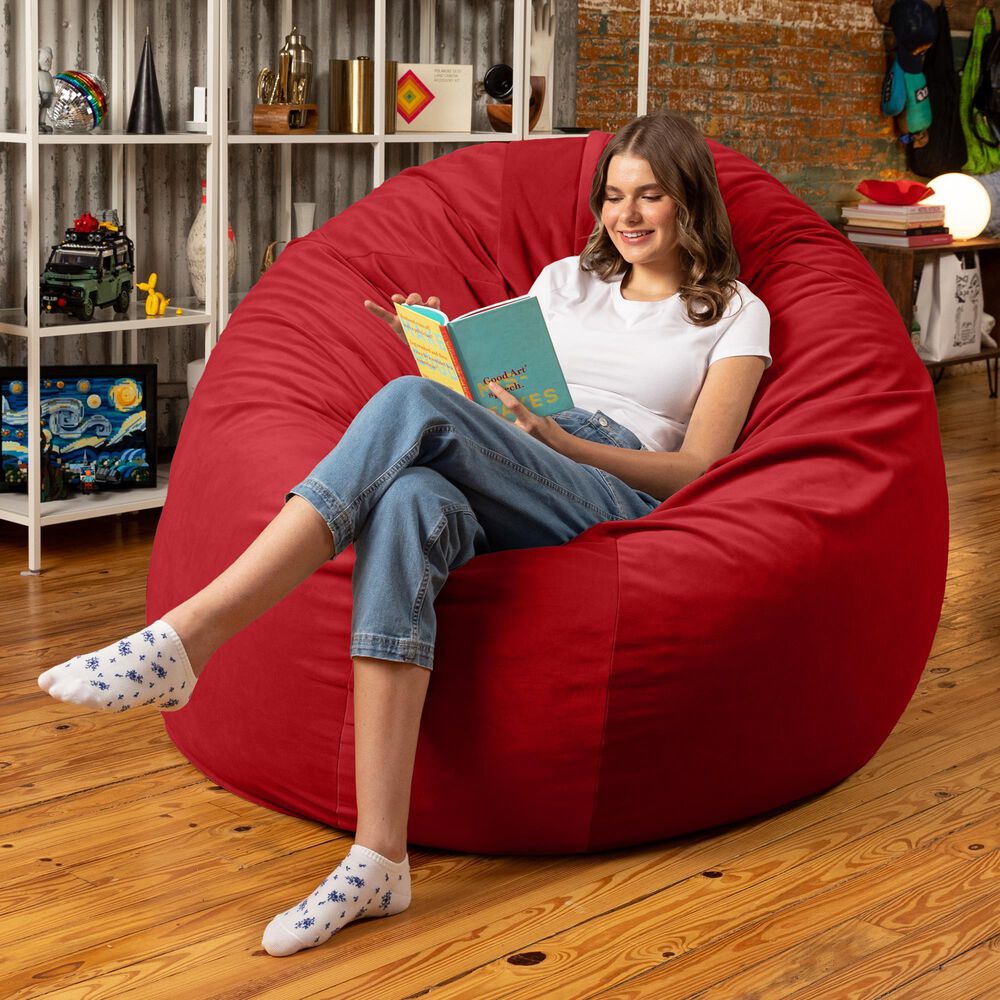Jaxx Cocoon 6&#39; Oversized Bean Bag Chair in Merlot, , large