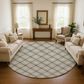 Dalyn Rug Company Soft Essentials Plaid Granite 8" Round Indoor/Outdoor Area Rug, , large