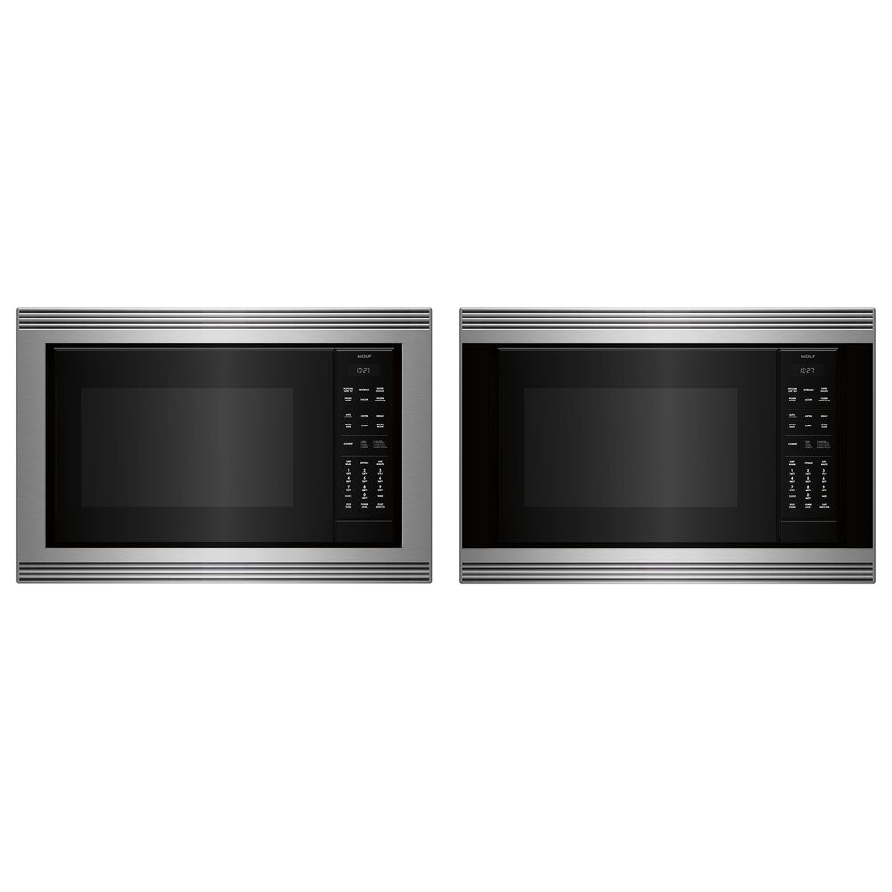 Wolf Wolf E Series 30" Microwave Trim Kit in Stainless Steel, , large