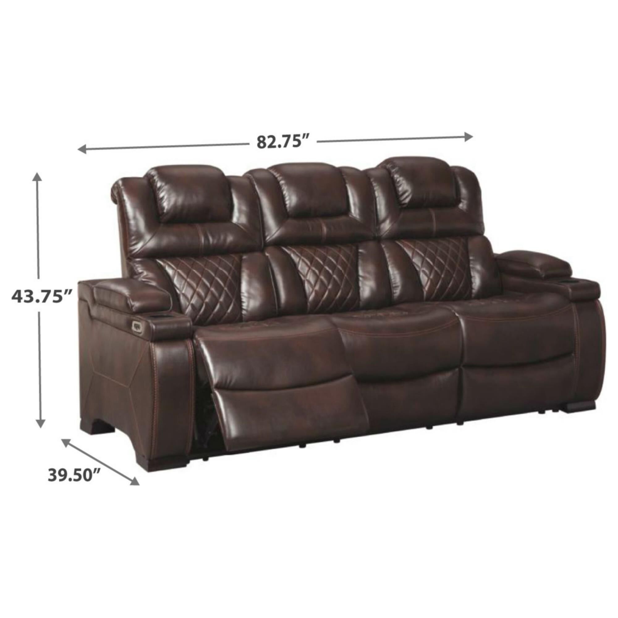 Warnerton chocolate power reclining sofa new arrivals