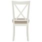 Linon Home Decor Jane Side Chair with Light Tan Cushion in Vanilla White, , large