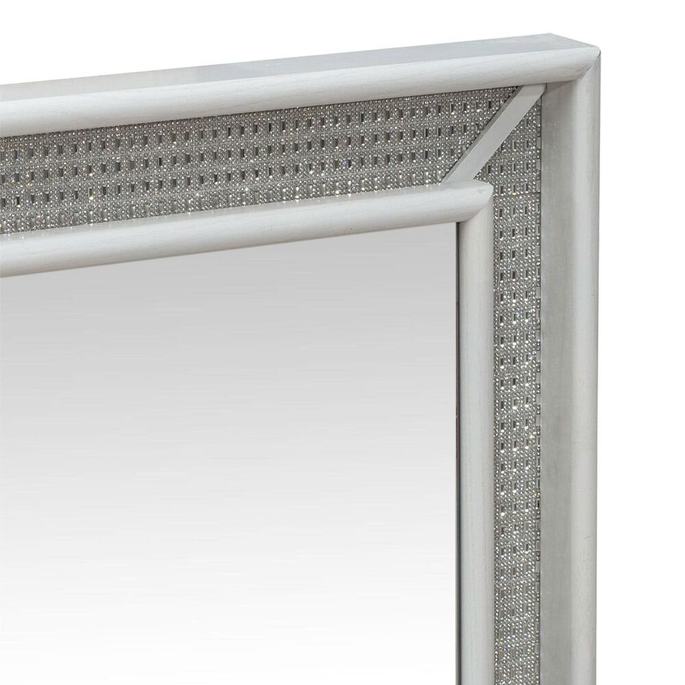 Belle Furnishings Reflections Lighted Dresser Mirror in Pearl White and Rhinestone, , large