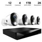 Night Owl 2-Way Audio 12 Channel DVR Security System with 1TB Hard Drive and 4 Wired 2K Deterrence Cameras, , large