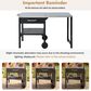 Hearth and Haven Outdoor Foldable Kitchen Cart with Side Table in Black, , large