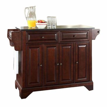 Crosley Furniture LaFayette Solid Black Granite Top Kitchen Island in Vintage Mahogany, , large