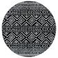 Safavieh Tulum Traditional  6"7" Round Black and Ivory Area Rug, , large