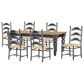 Legacy Classic Vintage Market 7-Piece Rectangular Dining Set in Barnwood Oak and Kettle Black, , large