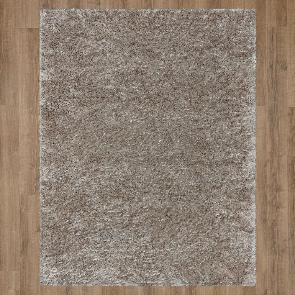 Karastan Billow Shag 5&#39;3&quot; x 8&#39; Taupe Area Rug, , large