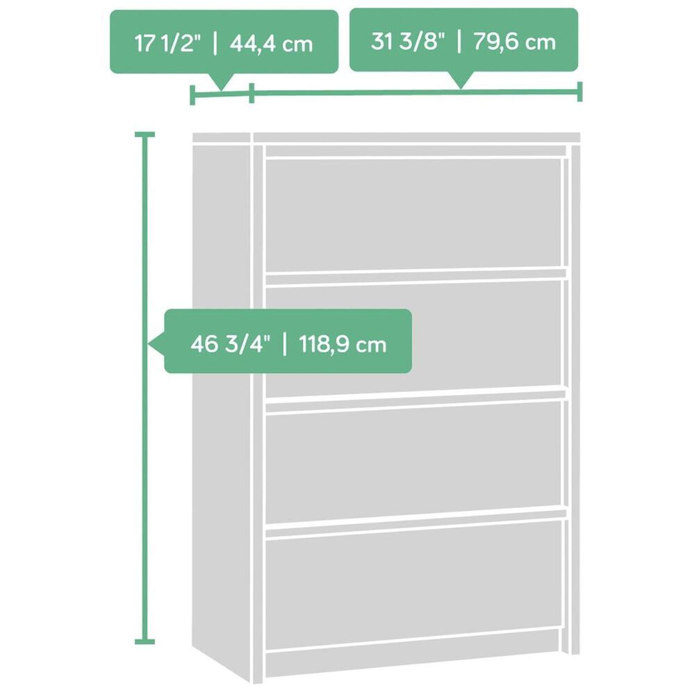 Living Essentials Harvey Park 4 Drawer Chest in Grand Walnut, , large