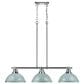 Golden Lighting Duncan 3-Light Pendant with Seafoam Shade in Chrome, , large