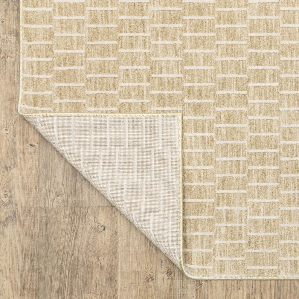 Oriental Weavers Oliver Gold and Beige 5'3" x 7'6" Area Rug, , large