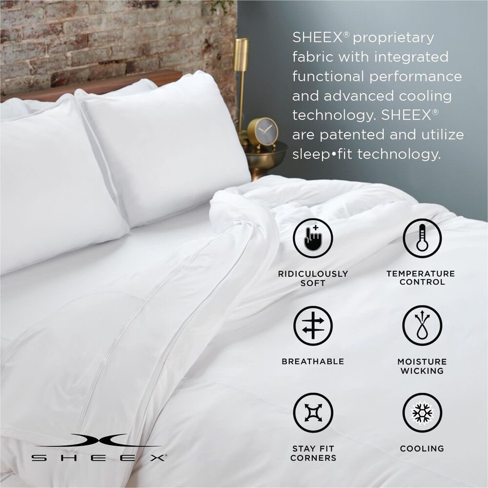 SHEEX Performance VenTech 4-Piece Queen Sheet Set in Pearl Blue, , large