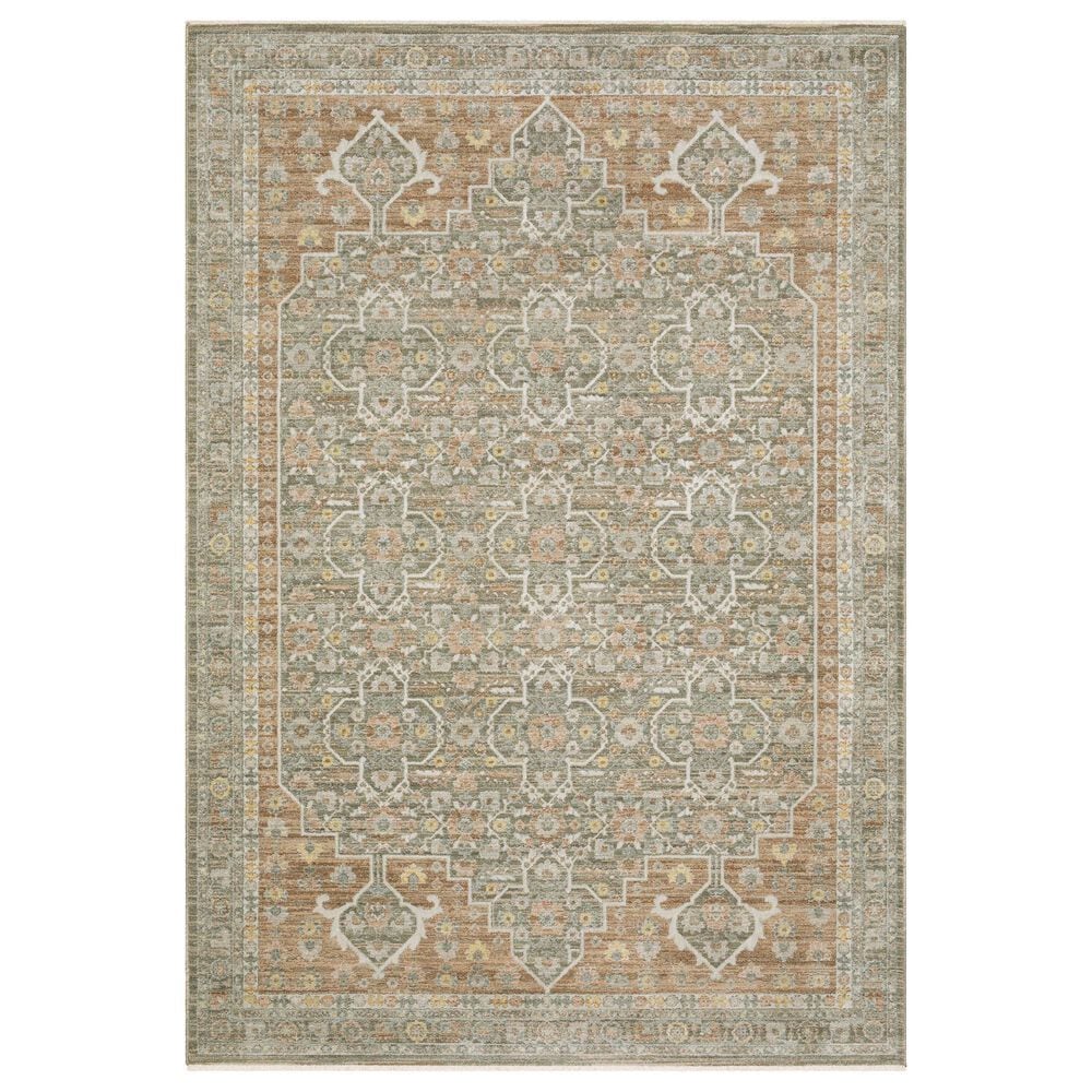 Oriental Weavers Keaton Brown and Rust 2"3" x 7"6" Runner, , large