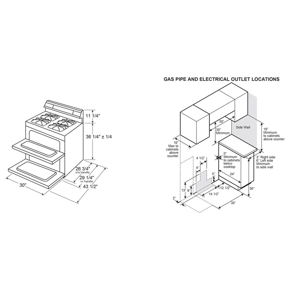 GE Appliances 30" Freestanding Gas Double Oven Range with Convection in
