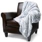 Duke Imports Snow Paisley Plush Throw in White, , large