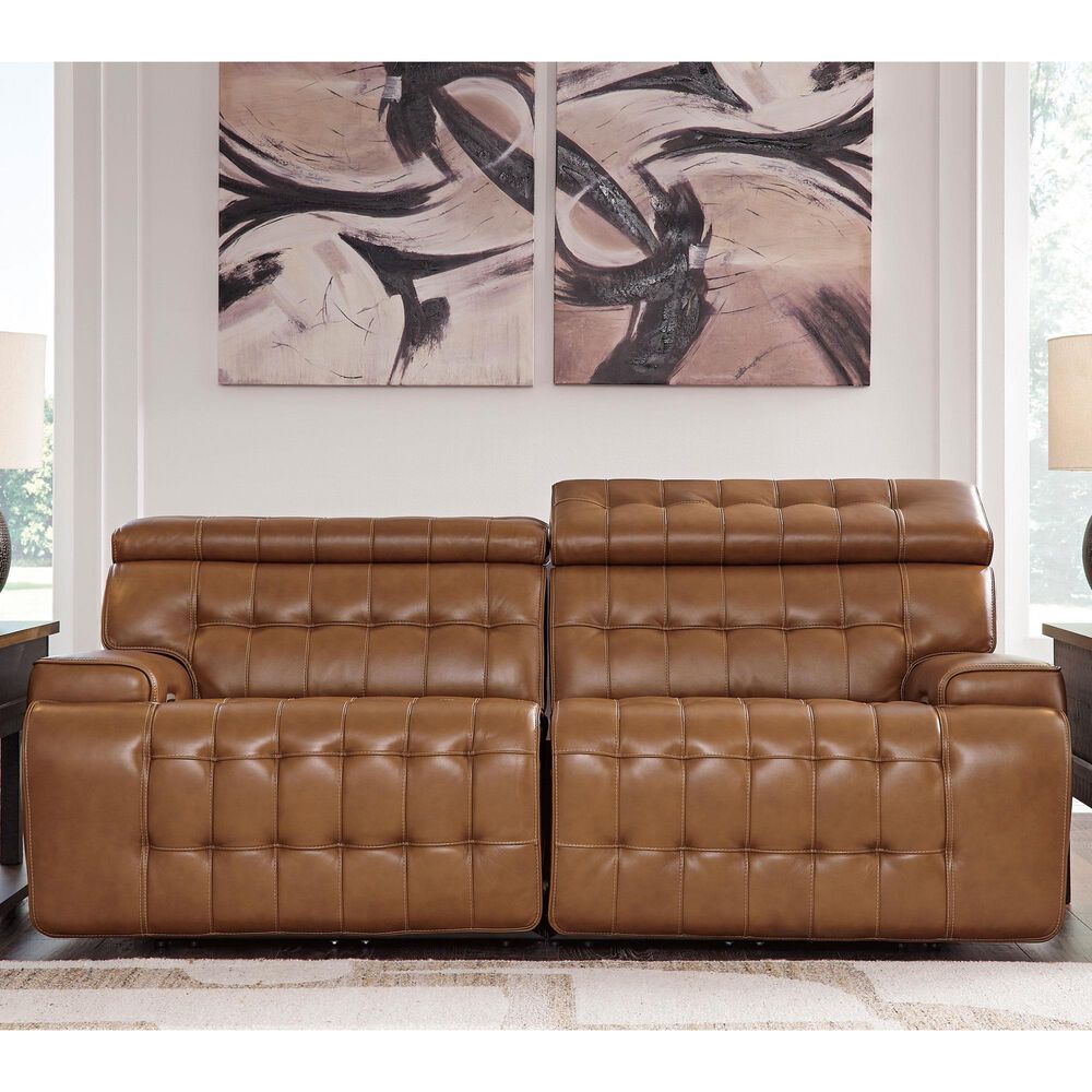 Ashley 2-Piece Power Reclining Symmetrical Sectional Loveseat in Chocolate, , large