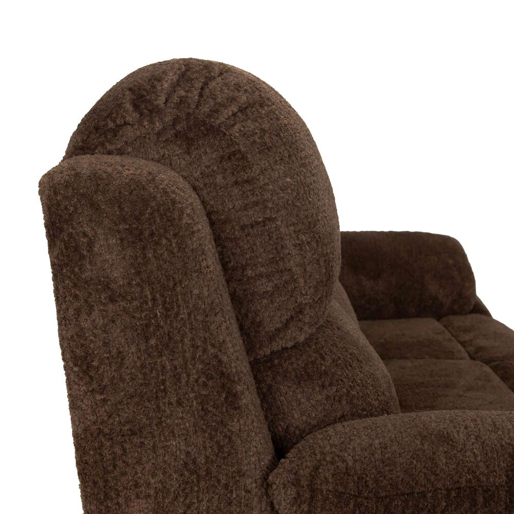Moore Furniture Dayton Manual Rocking Loveseat with Nucleus Fudge Cushion in Black, , large