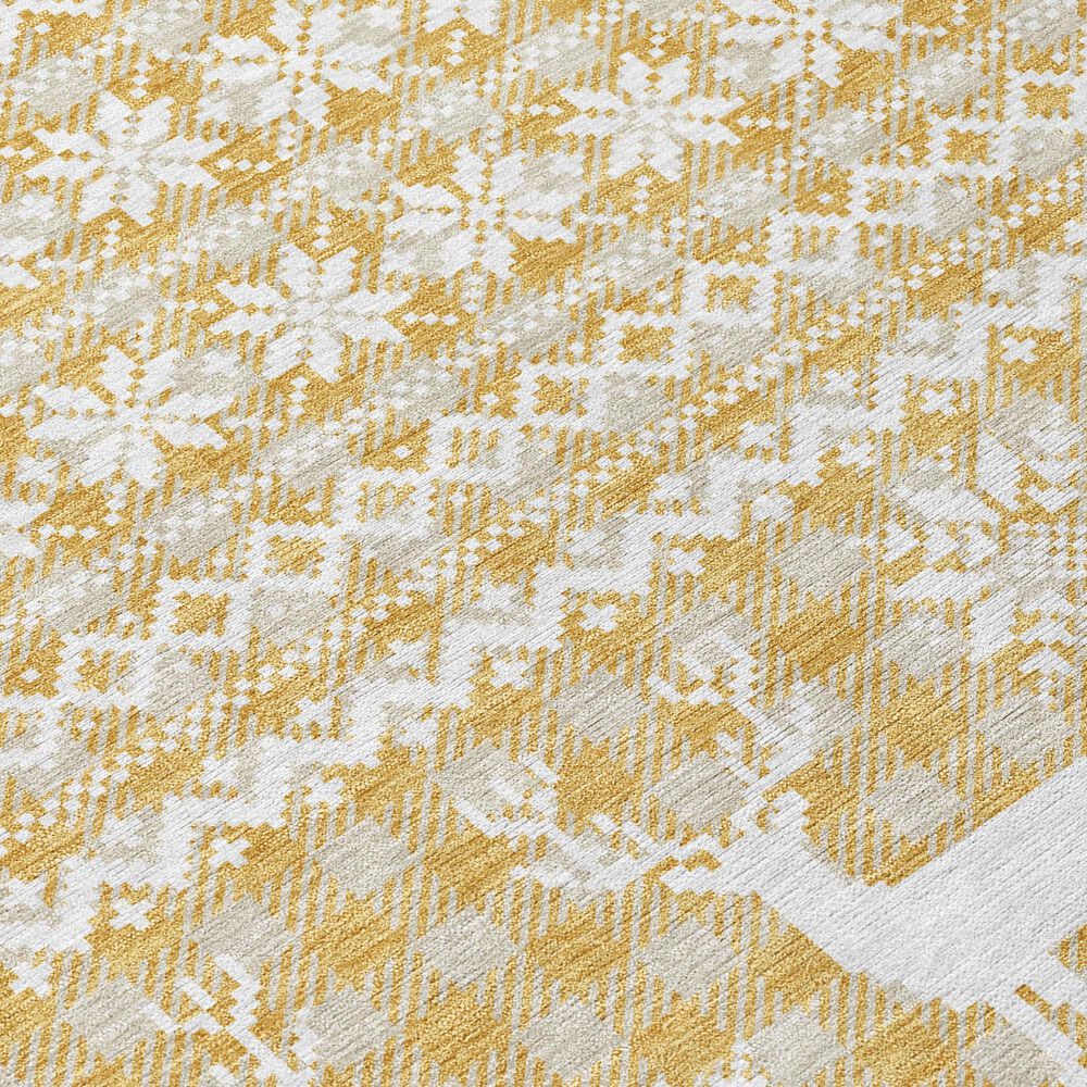 Dalyn Rug Company Wonderland WN28 2&#39;3&quot; x 7&#39;6&quot; Gold Indoor/Outdoor Runner, , large