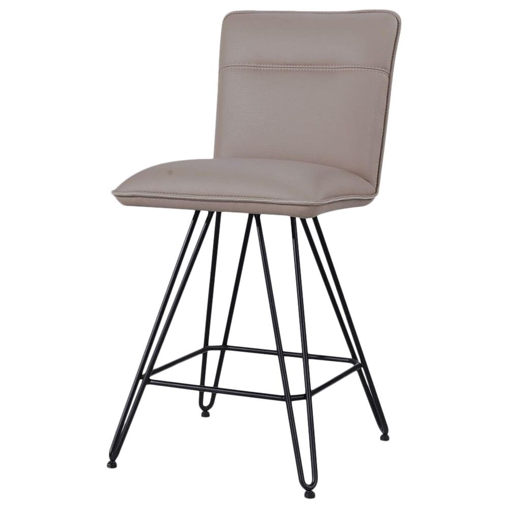 Urban Home Crossroads Demi Swivel Counter Stool in Taupe, , large