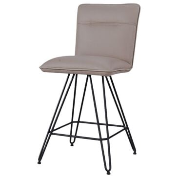Urban Home Crossroads Demi Swivel Counter Stool in Taupe, , large
