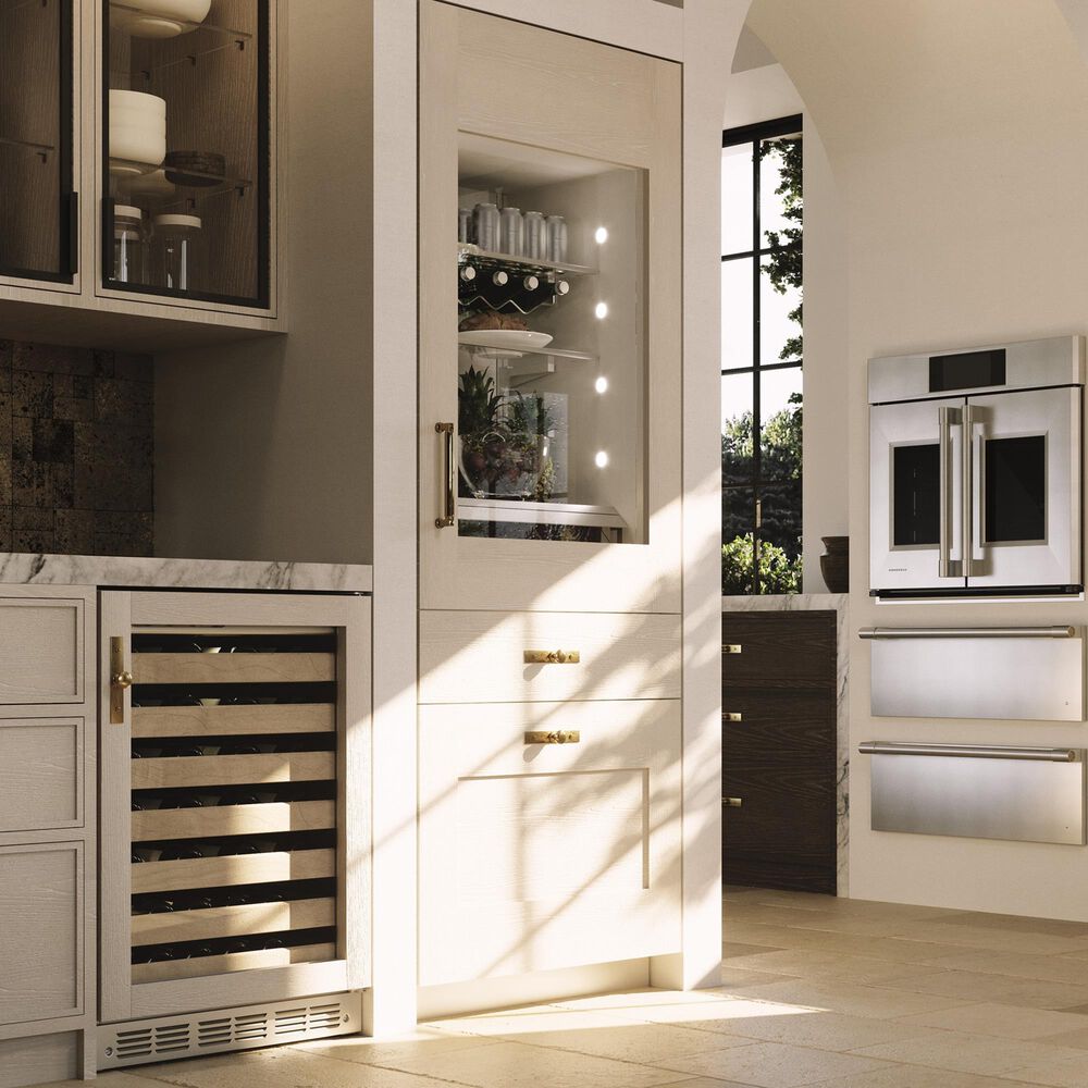 Monogram 30&quot; Integrated Glass Door Refrigerator for Single or Dual Installation, , large