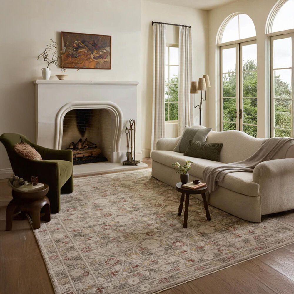 Loloi Clarisse Grey and Multicolor 7&#39;10&quot; Round Area Rug, , large