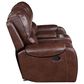 Crystal City Keily Manual Glider Reclining Loveseat in Brown, , large