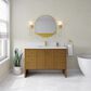 James Martin Hudson 48" Single Bathroom Vanity in Honey Oak with Single Hole 3 cm White Zeus Silestone Top and Rectangular Sink, , large
