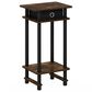 HOMLUX Turn-N-Tube Tall End Table in Amber Pine and Black, , large