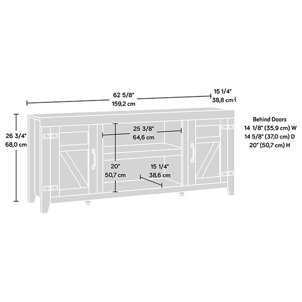 Sauder 63&quot; Entertainment Credenza in Rustic Cedar, , large