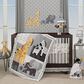 Lambs & Ivy Me and Mama Elephant Nursery Lamp in White and Gray, , large