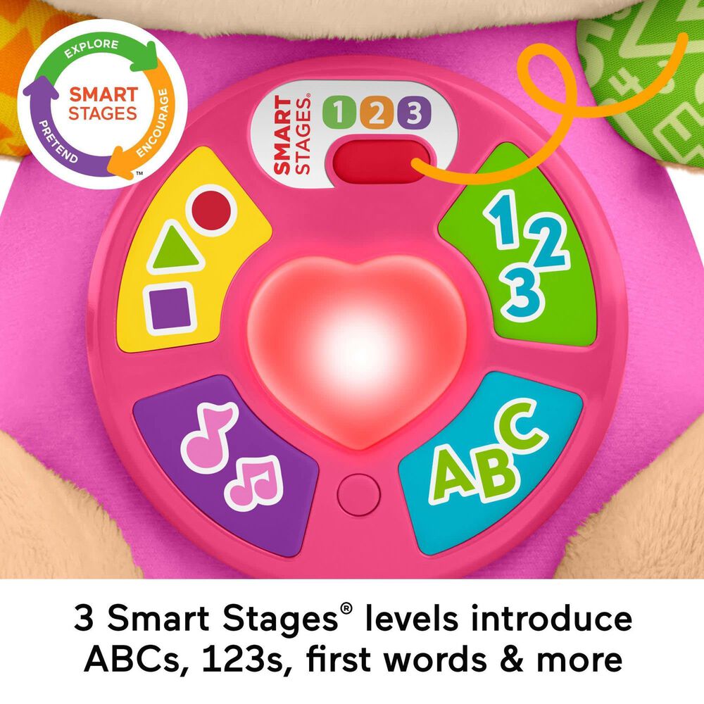 Fisher Price Laugh and Learn Smart Stages Sis Pink Plush Musical Learning Toy, , large