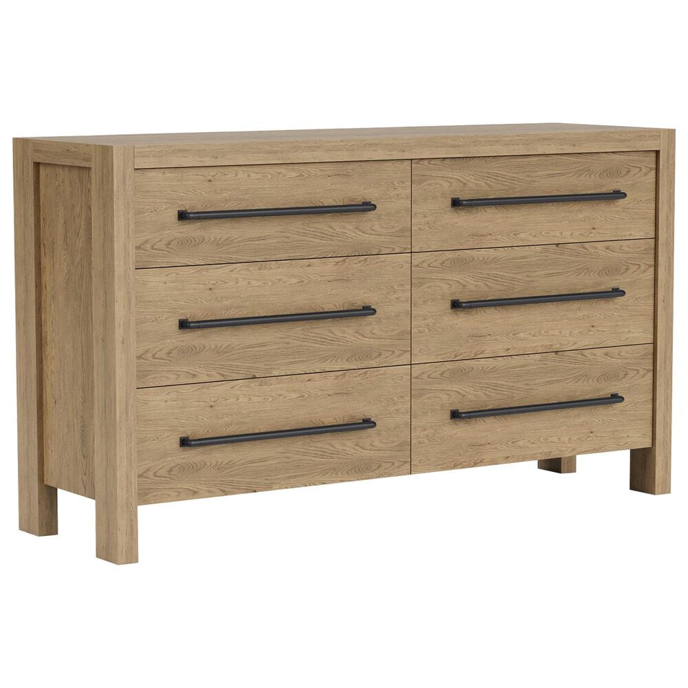 Shannon Hills Davie 4-Piece King Upholstered Bedroom Set in Pale Oak, , large