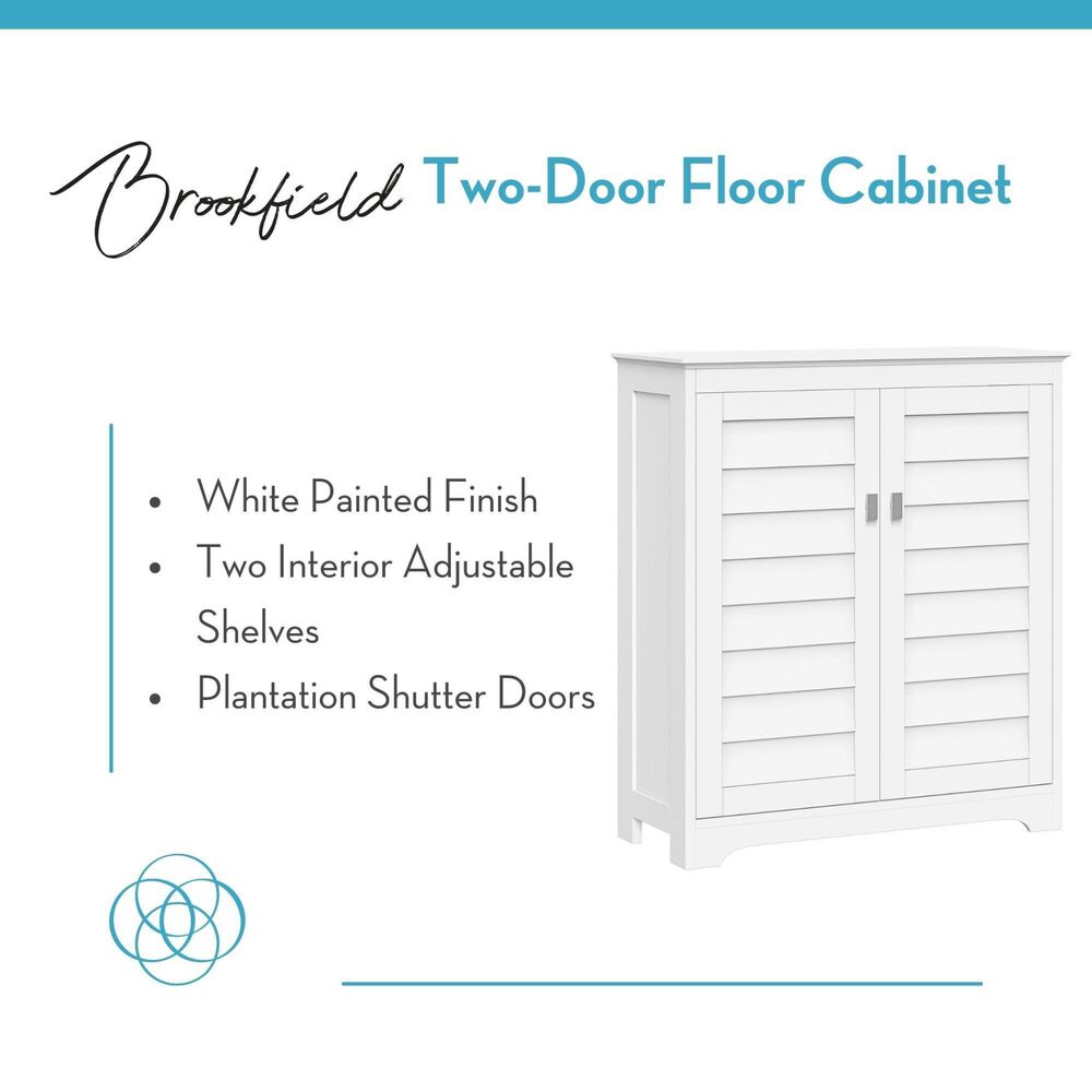 RiverRidge Home Brookfield 2-Door Floor Cabinet in White, , large