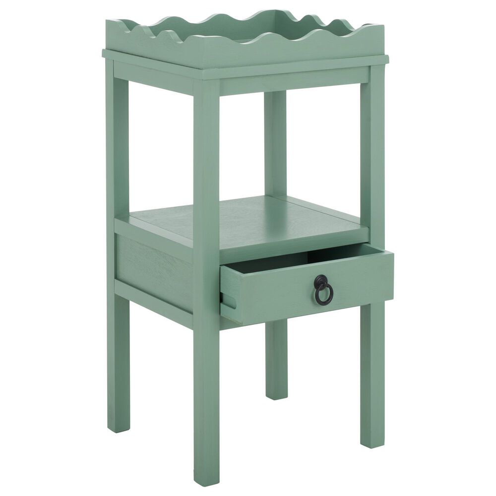 Safavieh Darlyn One Drawer Accent Table in Sage Green, , large