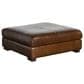 Softline Splendor Leather Ottoman in Dallas Chestnut, , large